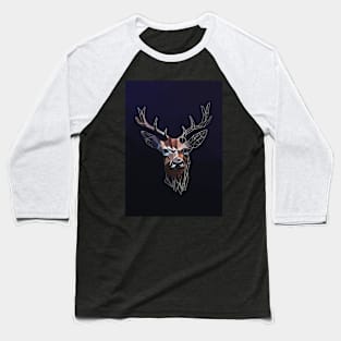 Low poly Deer Baseball T-Shirt